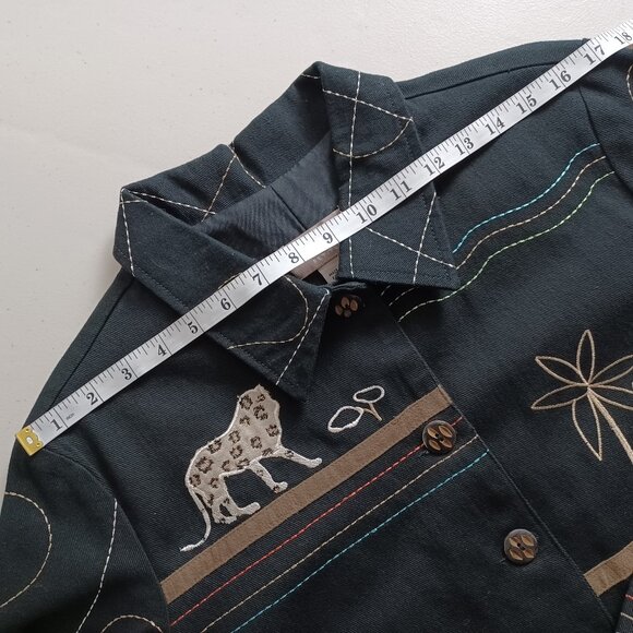 Tanjay Textured Animal Pattern Cotton Twill Jacket - Picture 10 of 16